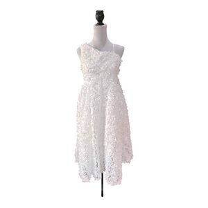 Alisa & Leo 3D Floral One-Shoulder Dress Girls 12Y NWT